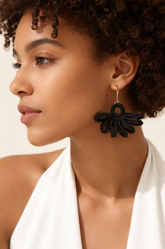 Earrings “black vela”