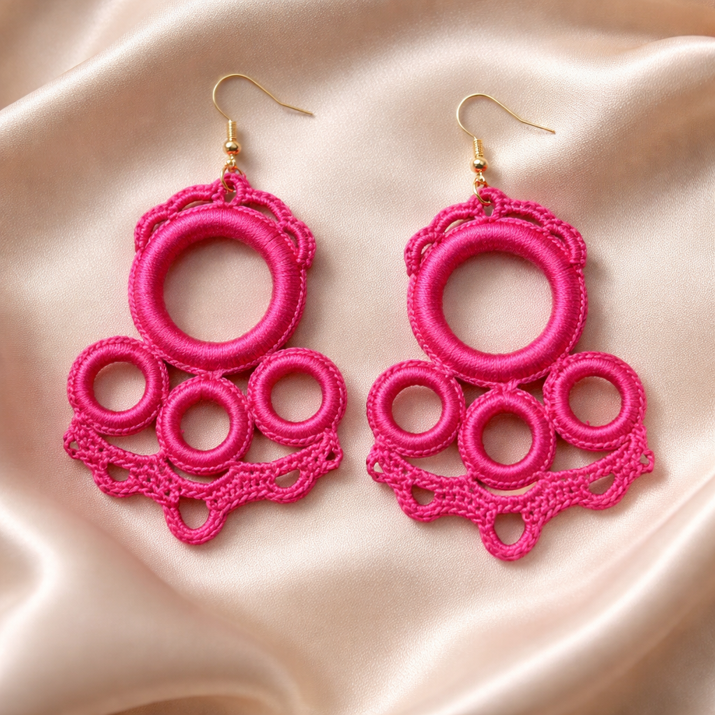 Handmade crochet earrings