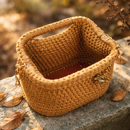 Handmade crochet handbag