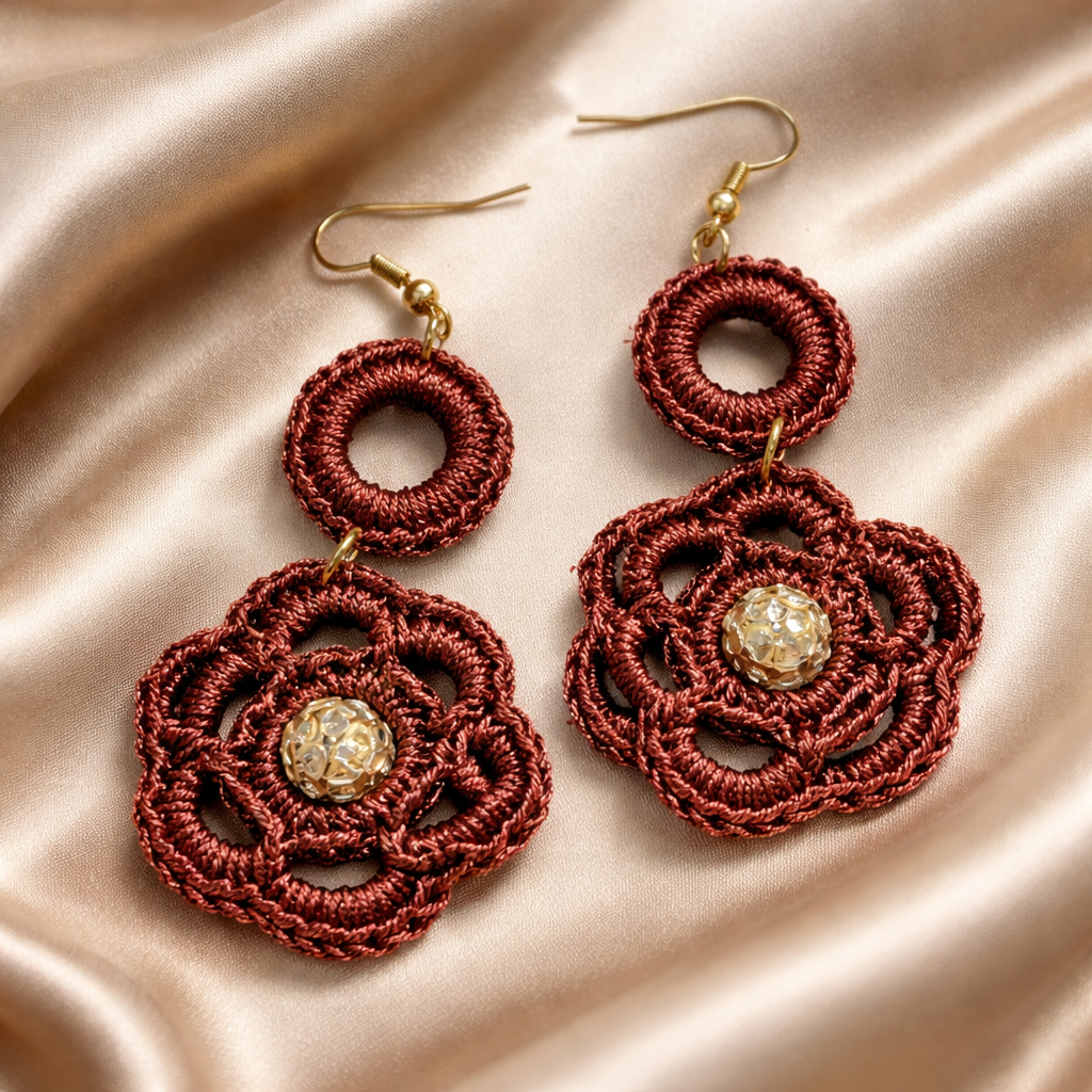 Handmade crochet earrings