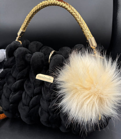 Handbag “black pearl “