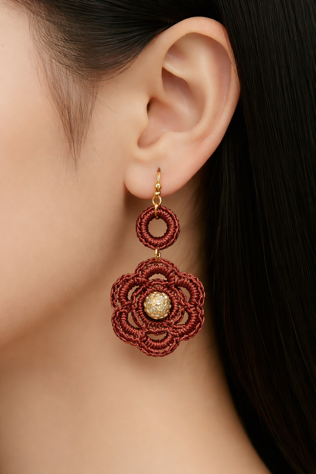 Handmade crochet earrings