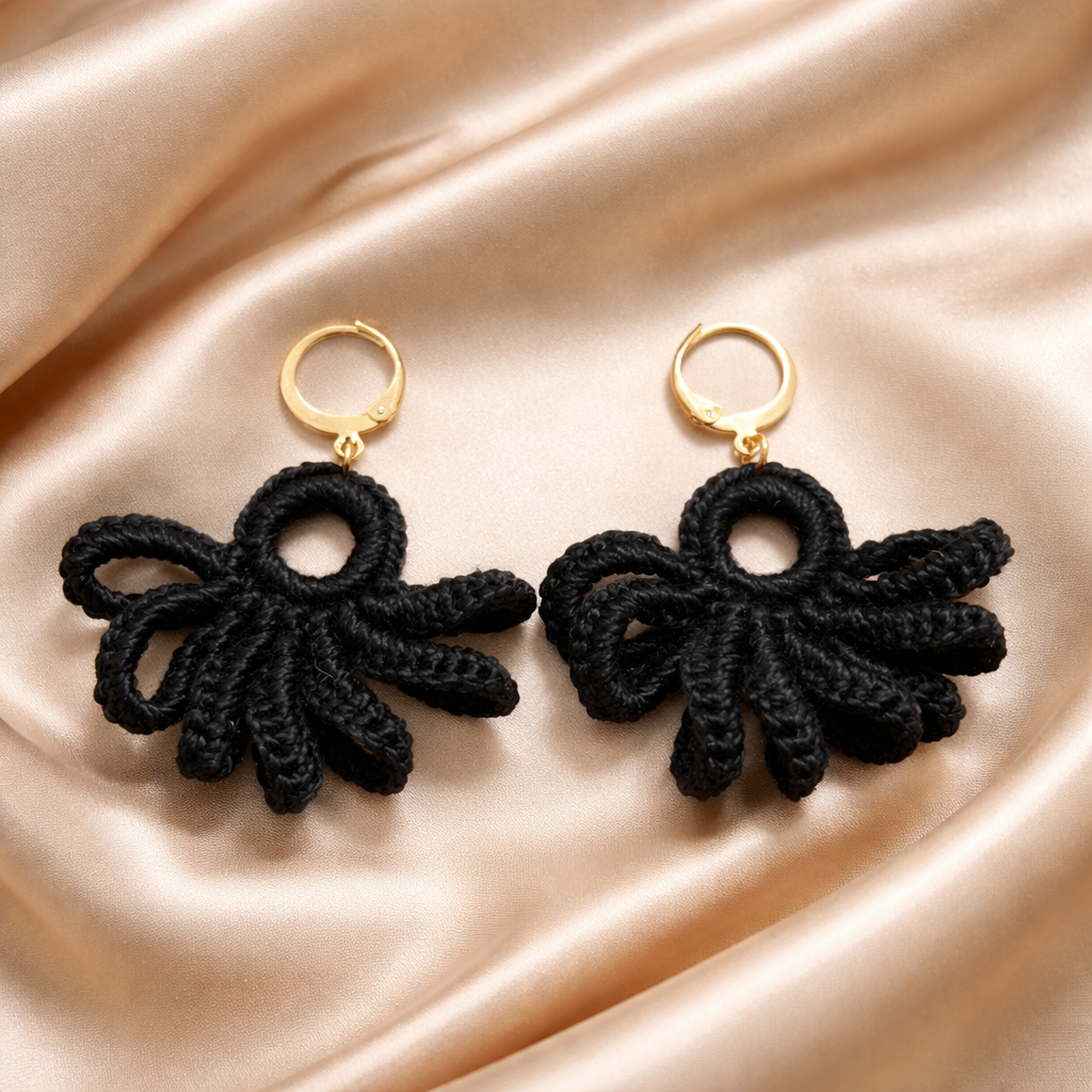 Earrings “black vela”