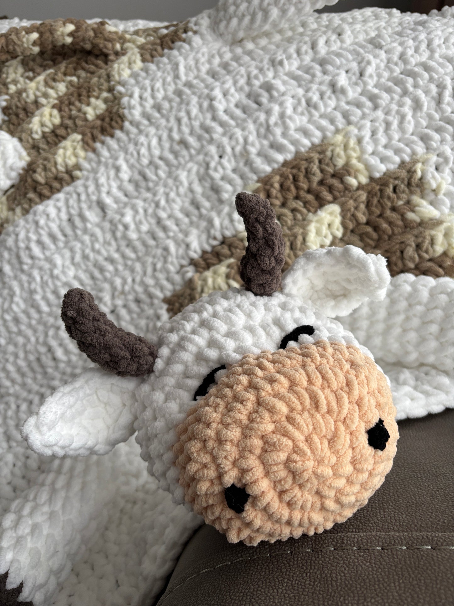 Crochet Baby Blanket Lovey (Blanket & Cuddly Toy in One)