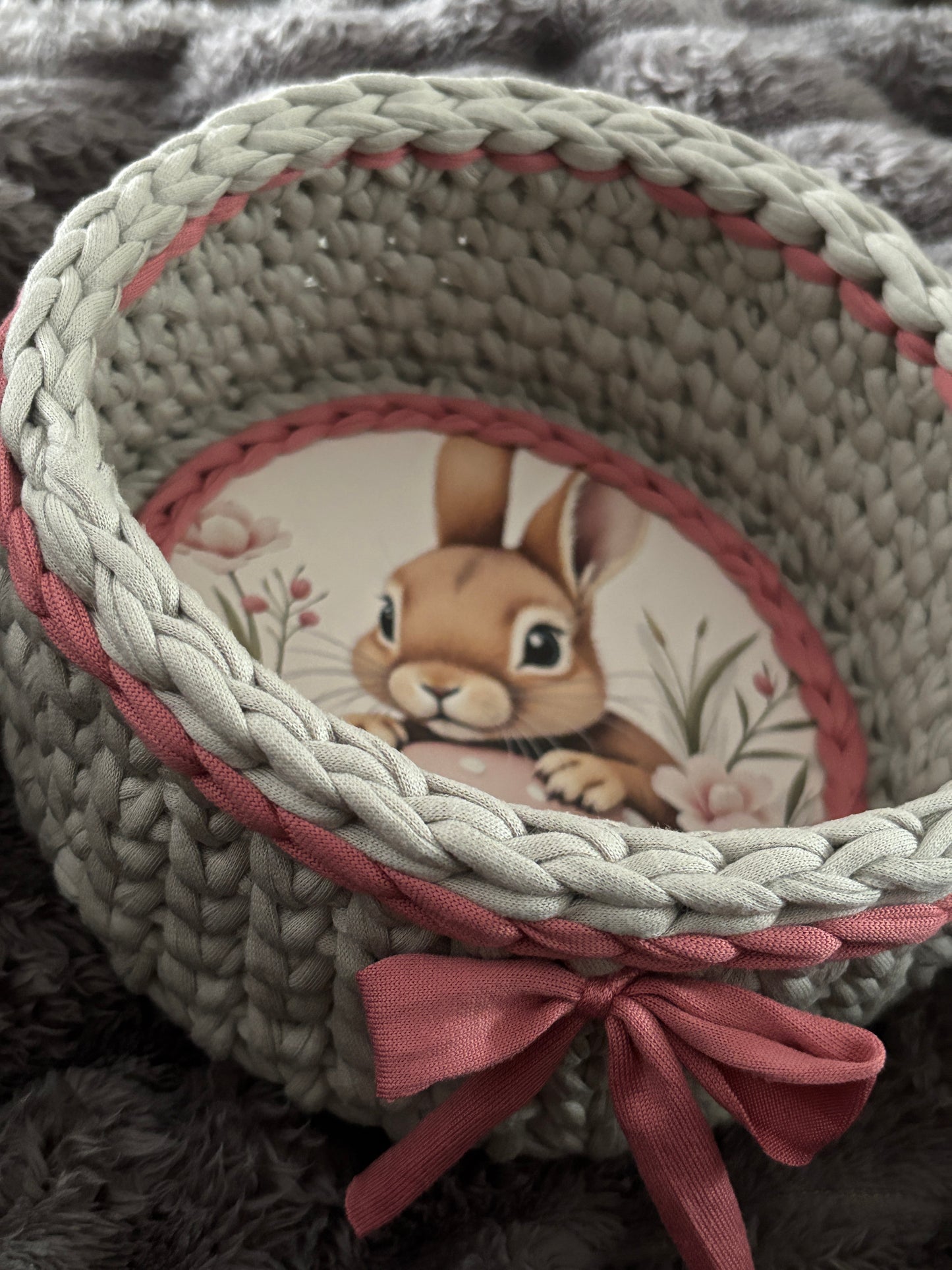 Crochet Bunny Basket
