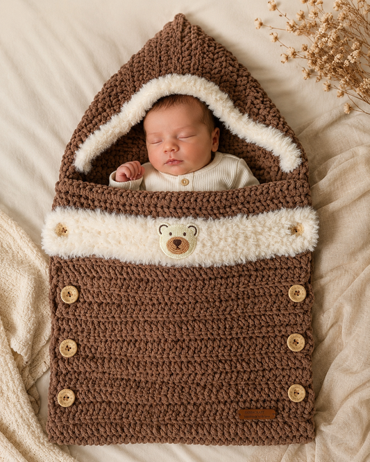 Handmade Crochet Baby Cocoon