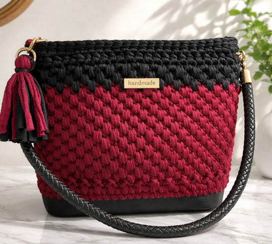 Handmade crochet handbag