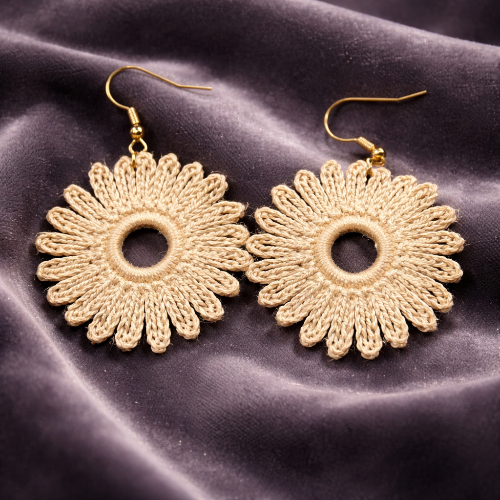 Handmade crochet earrings