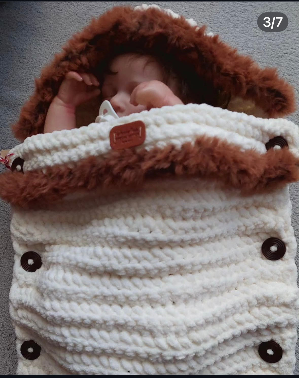 Handmade Crochet Baby Cocoon