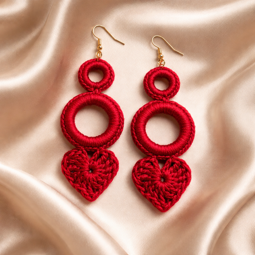 Handmade crochet earrings