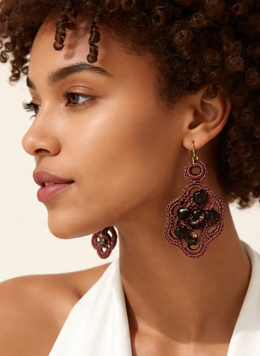 Handmade crochet earrings