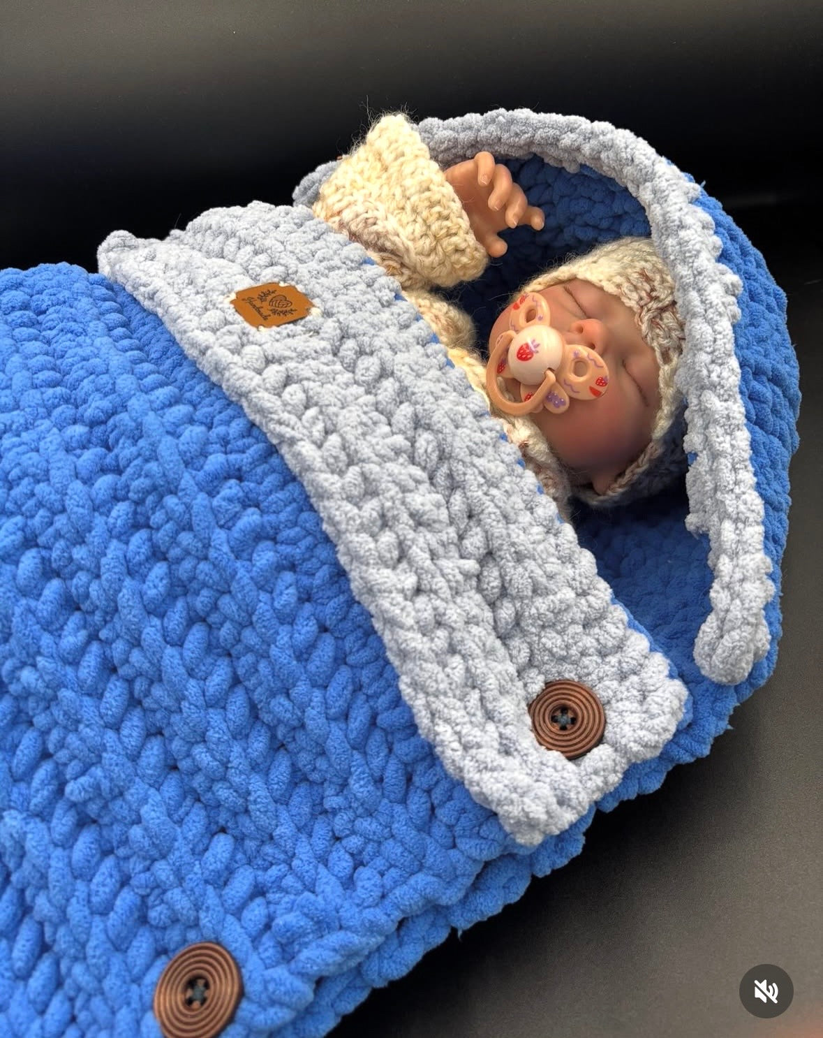 Handmade Crochet Baby Cocoon