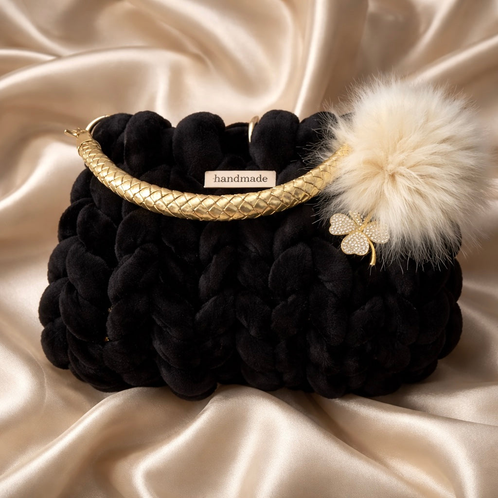 Handbag “black pearl “