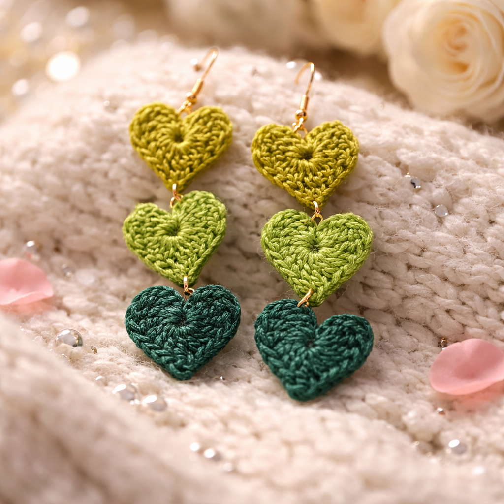 Handmade crochet earrings