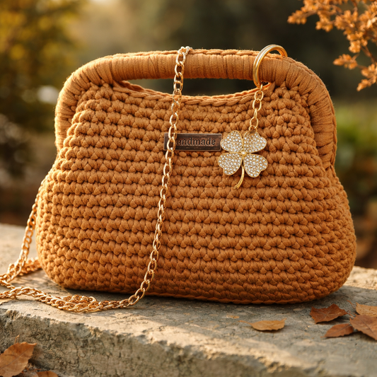 Handmade crochet handbag