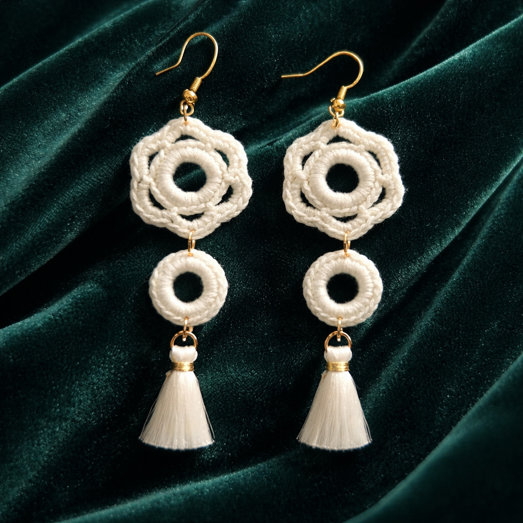 Handmade crochet earrings